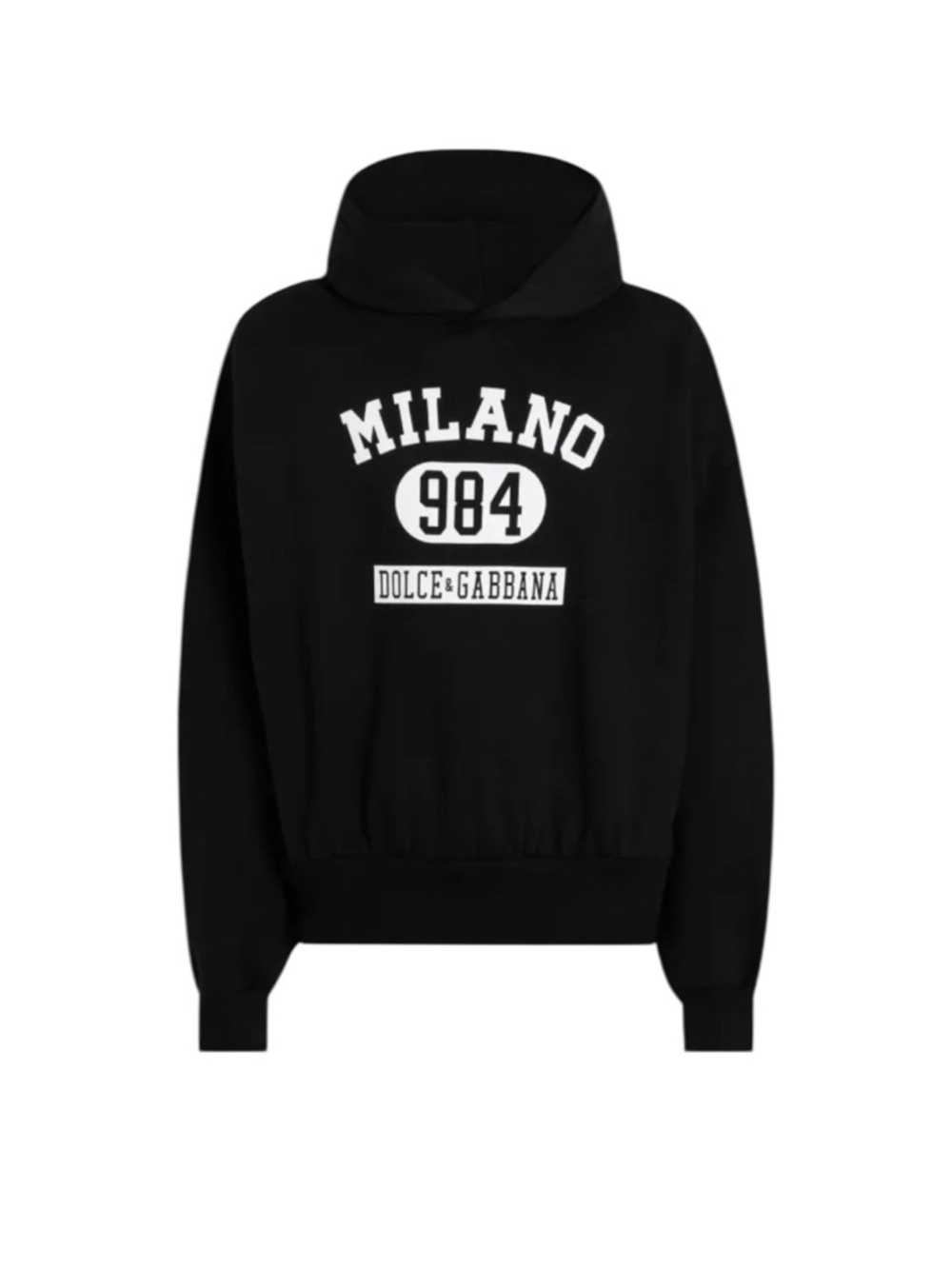 Dolce & Gabbana Black Milano 984 Graphic Hoodie